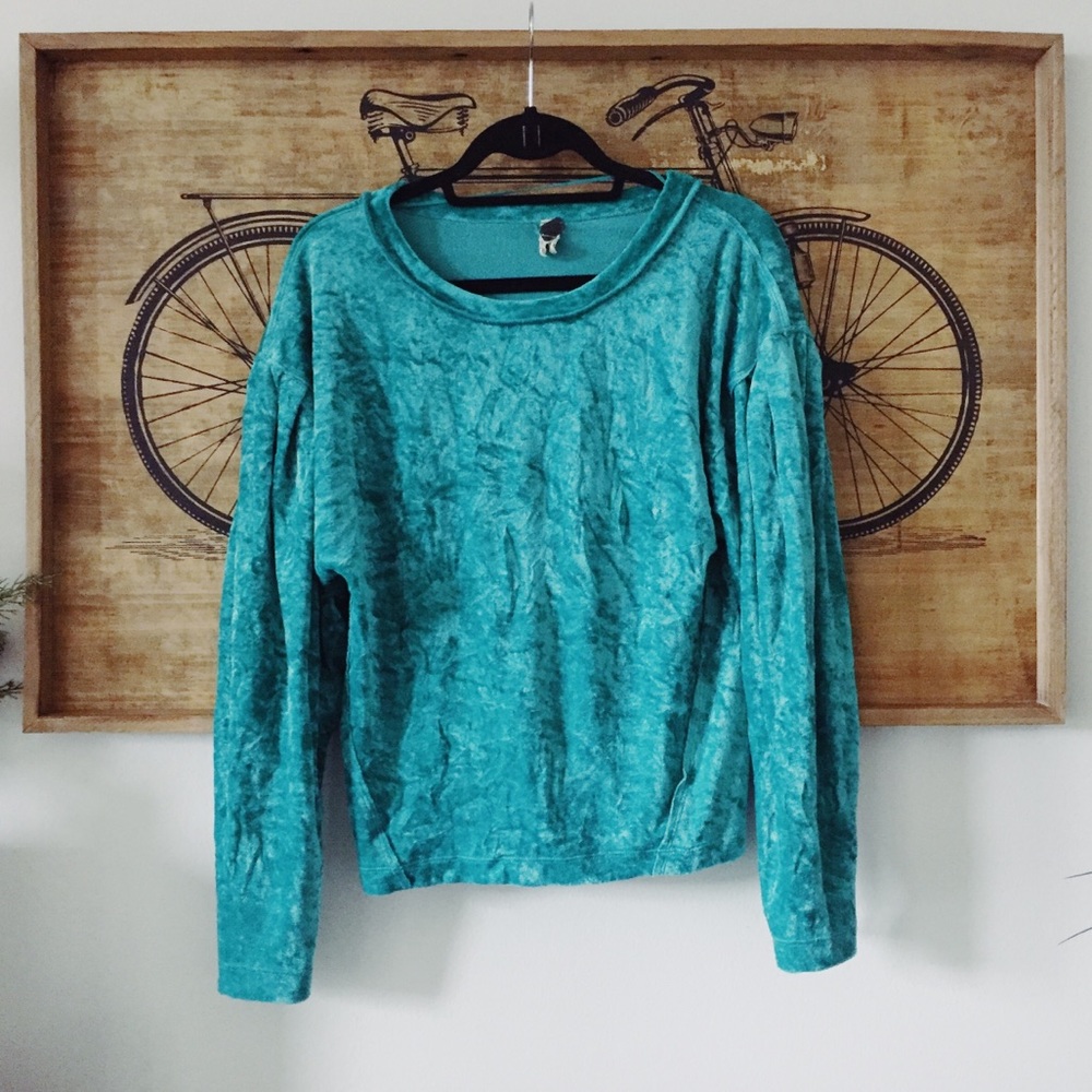 Free People Crushed Velvet Sweater - Picture 5 of 8